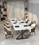 Light Luxury Scandinavian Style Office Furniture 2 Meters Marble Conference