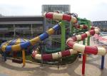 Customized Spiral Swimming Pool Water Slides Outdoor 12 Meter Platform