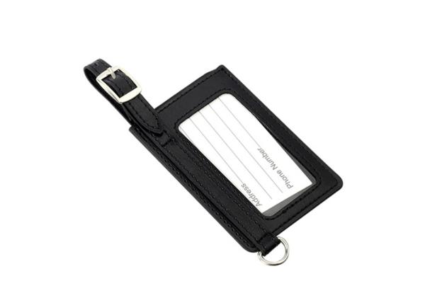 Buy cheap Metal PU Personalised Leather Luggage Tags Rectangle Cool Metal Baggage Tag from wholesalers