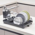 Steel Adjustable Kitchen Dish Drainer Rack For Drying Dishes Custom Color