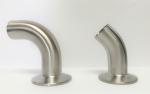 Sanitary Stainless Steel 90 Degree Elbow , Butt Weld Stainless Steel Ferrule