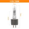 Buy cheap 115v 750w G9.5 Stage Light Halogen Bulb 104mm Soft Spot Zoom Light from wholesalers