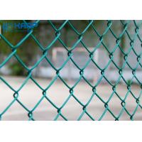 Buy cheap Green 25mm Cyclone Pvc Coated Chain Link Fence 14 Gauge product