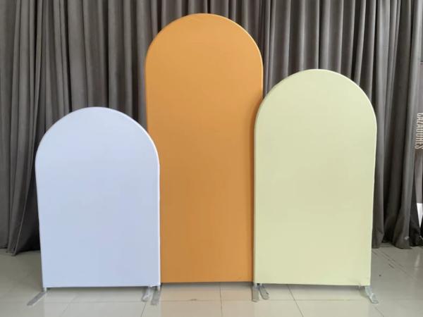 Buy cheap PVC Pink Personalized Wedding Backdrops Round Frame Arch Party Stage Background from wholesalers