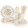 Buy cheap SGS Gold Dot Theme Party Decoration Compostable Disposable Dishware from wholesalers