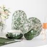 Buy cheap Restaurant Occasion Luxurious Green Ceramic Dinner Set With Flower Design from wholesalers