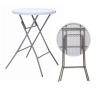 Buy cheap Mail Packing Portable Round Plastic Metal Folding Dining Table for Modern Design Style from wholesalers