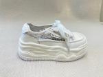 Women lace breathable espadrilles walking shoes with high top