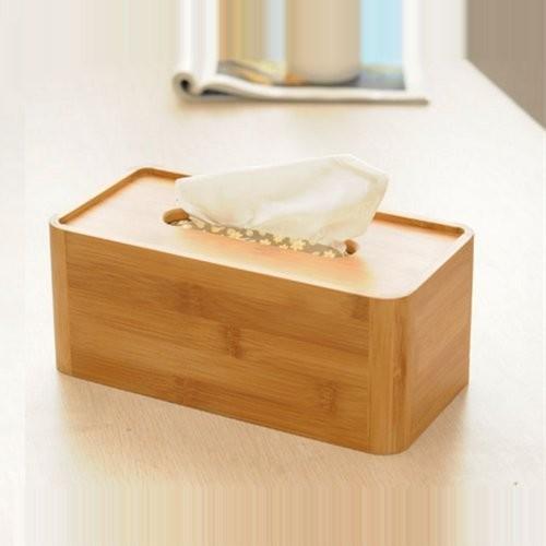 Buy cheap Office Table Bamboo Tissue Box Cover Holds Rectangular Shaped Modern Look from wholesalers
