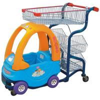 Buy cheap Commercial Cute Kids Play Shopping Trolley Zinc Plated With Baby Car product