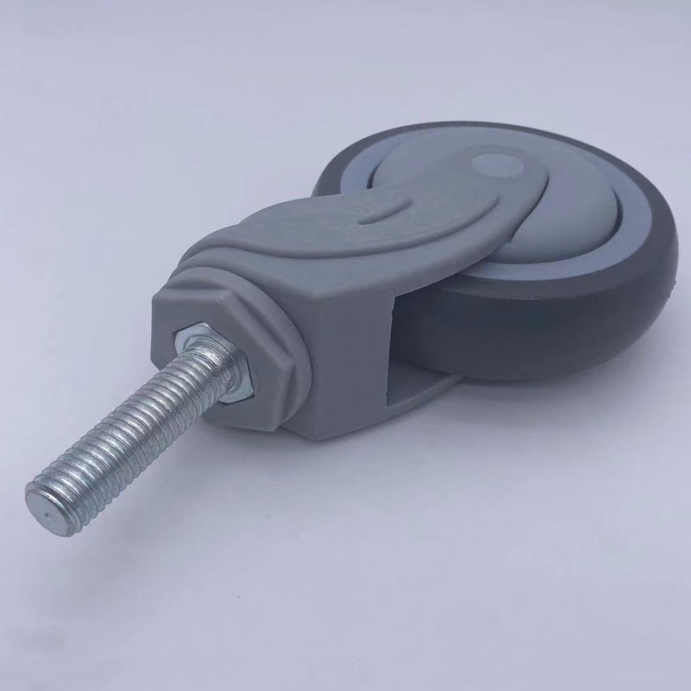 5 Inch Swivel TPR Stem Medical Casters Wheels For Trolley Furniture