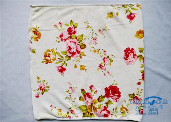 Flower / Cartoon Printed Cleaning Microfiber Cloth Multi-Functional For