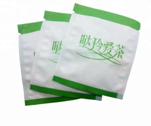 Green coffee tea bags/ plastic tea sachet packaging bag /small tea coffee sugar bag