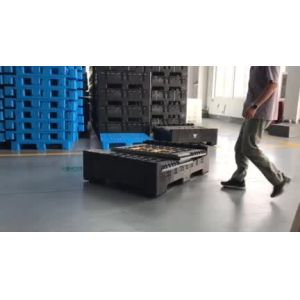 Buy cheap industry plastic pallet box large collapsible plastic container foldable container product