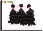 8 Inch Grade 6A Virgin Hair / Big Curl Brazilian Human Hair Extensions