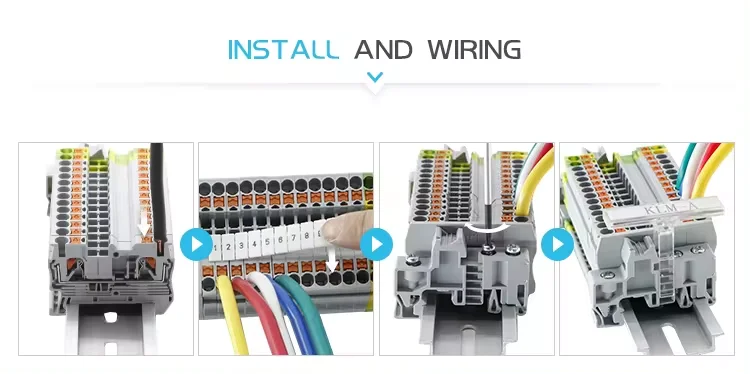 D-PTV 2.5/4 End Cover For Lateral Conductor Routing PTV 2 Push-in Wire Connector Electrical DIN Terminal Block