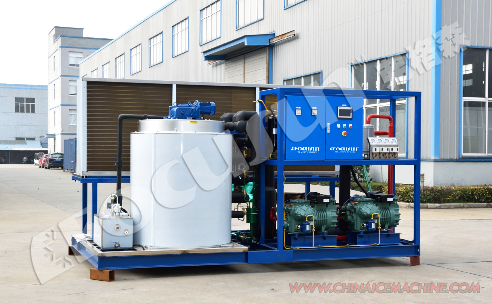 2022 Focusun 30 Ton Sea Midium Air Flake Ice Making Machine with Stainless Steel 304