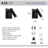 Buy cheap Simple recessed mounted knob switch 3W led wall lamp bed wall reading light for bedroom decoration from wholesalers