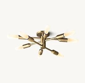 Buy cheap 60w Crystal Flush Mount Luxury Ceiling Lights Polished Nickel Finish from wholesalers
