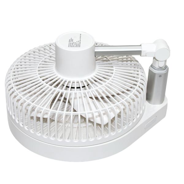 Buy cheap DC 12V Desktop Rechargeable Fan With LED Light BLDC Motor Li-Polymer Battery from wholesalers