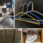 White 1.9mm Laundry Wire Hanger Powder Coating / Electrostatic Spraying
