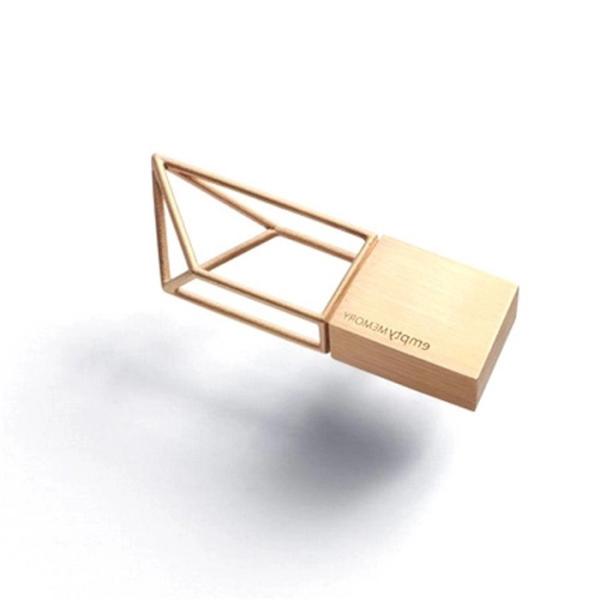 Buy cheap Customized Logo Geometric Shapes Coated Modern Metal Pendrive 2.0 16Gb from wholesalers