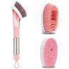 Buy cheap Stainless Steel Handle Scrubber Brush With 3 Replacement Head from wholesalers