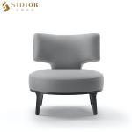Rest Leather Modern Leisure Chair With Solid Wood Legs