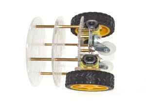 Wholesale 3 Layer Acrylic Arduino Car Chassis 66mm Tire Diameter 15 * 14 * 11.5cm Size from china suppliers