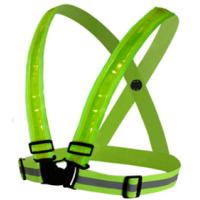Buy cheap Adjustable PPE Safety Workwear LED Reflective Running Vest For Outdoor product