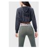 Buy cheap BSCI Sexy Long Sleeve Pullover Crop Top Hoodie / Cropped Pullover Sweatshirt from wholesalers