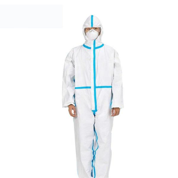 Buy cheap Hospital Use Disposable Isolation Gown durable / White Disposable Overalls from wholesalers
