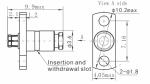 SMPM Flange Mount RF Connector Straight Full Detent Plug CXN3657/MF151A 50Ohm