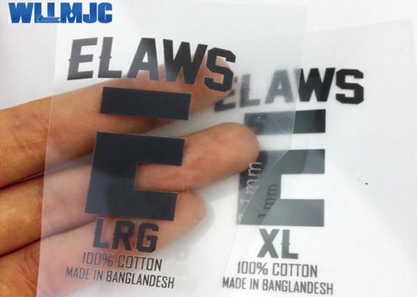 Buy cheap PET Film Heat Transfer Neck Labels Embossed / Weaving Technics Colorful Design from wholesalers