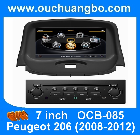 Ouchuangbo S100 7"Car Touch Screen DVD Radio For Peugeot 206 2008-2012 With Auto GPS Navigation iPod