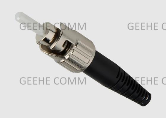 Buy cheap 3.0mm Simplex ST Fiber Optic Connectors 126um With Black Boots from wholesalers
