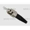 Buy cheap 3.0mm Simplex ST Fiber Optic Connectors 126um With Black Boots from wholesalers