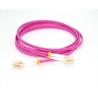 Buy cheap FTTX Network Fiber Optic Patch Cable Multimode LC UPC To LC UPC OM4 Pink from wholesalers