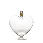 Lead Free Screw Cap Heart Shaped Glass Wine Bottles