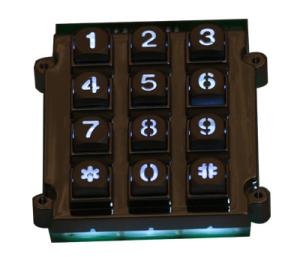 Wholesale 3X4 colorful led keypad die casting backlit keypad from china suppliers