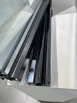 Aluminium Alloy / Tempered Glass White Casement Windows 90 Degree Right Opening