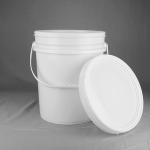 HDPE Lubricant Bucket Industrial Grade White PP 20L Capacity