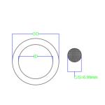 6.99mm Diameter O Shaped Rubber Seal Ring Black NBR70 Hardness AS568 Standard