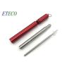 Buy cheap Collapsible Telescopic Stainless Steel Straws Metal Capsule Shell Silicone Tips from wholesalers