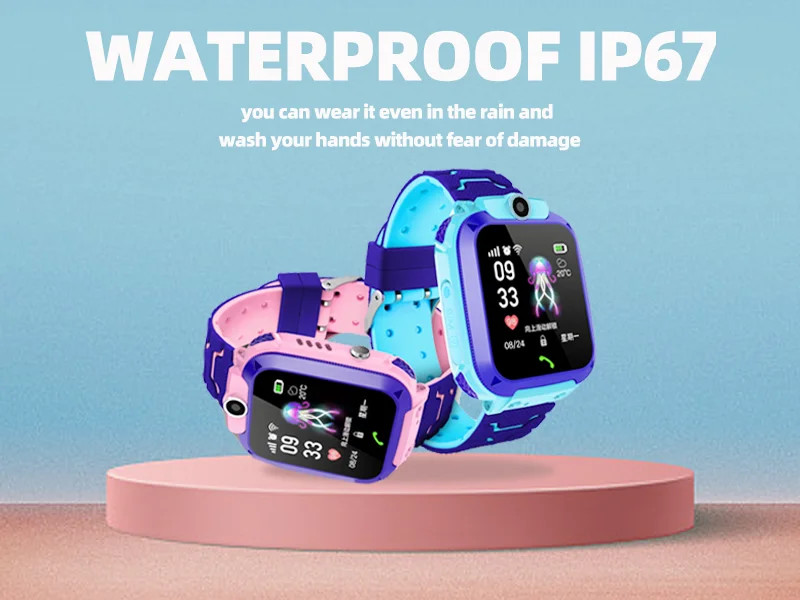 2G Kids Fitness Watch Teenager gps tracker Q12 Voice Chat Call For Children SOS LBS Location