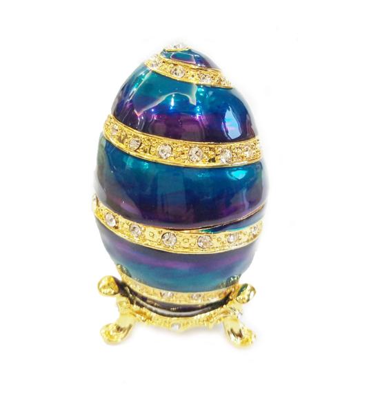 Buy cheap Faberge Egg Trinket Box Home Decor Collectors Box Unique Russian Egg Enamel Easter Egg Crystal Jeweled Trinket Box from wholesalers