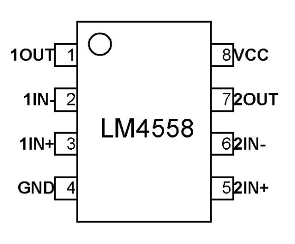 LM4558 Dual Operational Amplifier IC Chips For Various Audio Applications