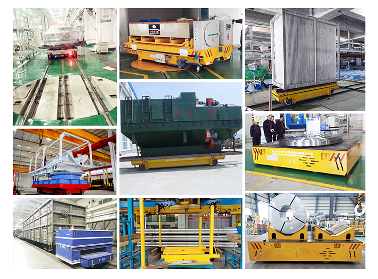 Colorful Q235 Battery Transfer Cart High Performance With Crane Simple Structure