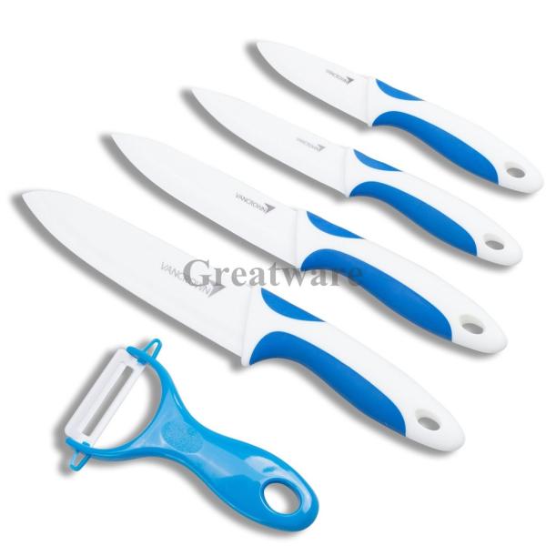 Buy cheap 5 Pieces Ceramic Knife with Peeler 6 /5 /4 /3 Inch from wholesalers
