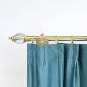 Buy cheap Luxury Gold 2 Meter Pipe Curtain Rods With Accessories 28mm Capped Crystal Finial from wholesalers